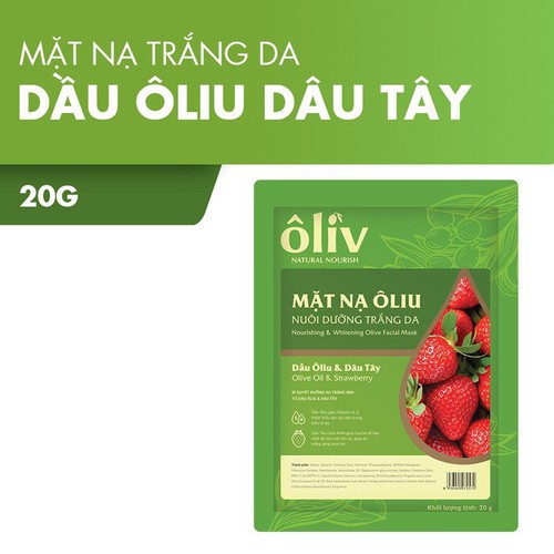 Mặt Nạ Ôliv Nuôi Dưỡng Trắng Da Hương Oliu và Trái Cây