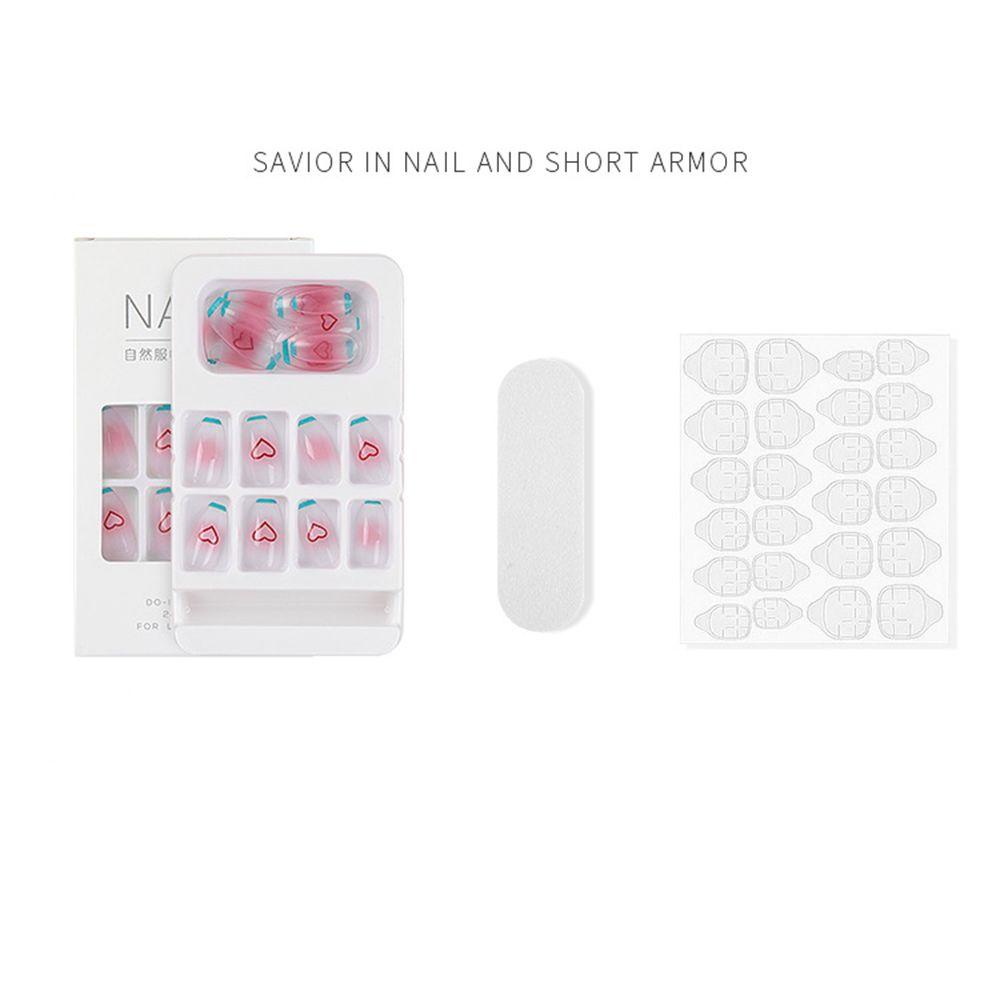 MIHAN1 Set 24 Móng Tay Giả Có Thể Tháo Rời