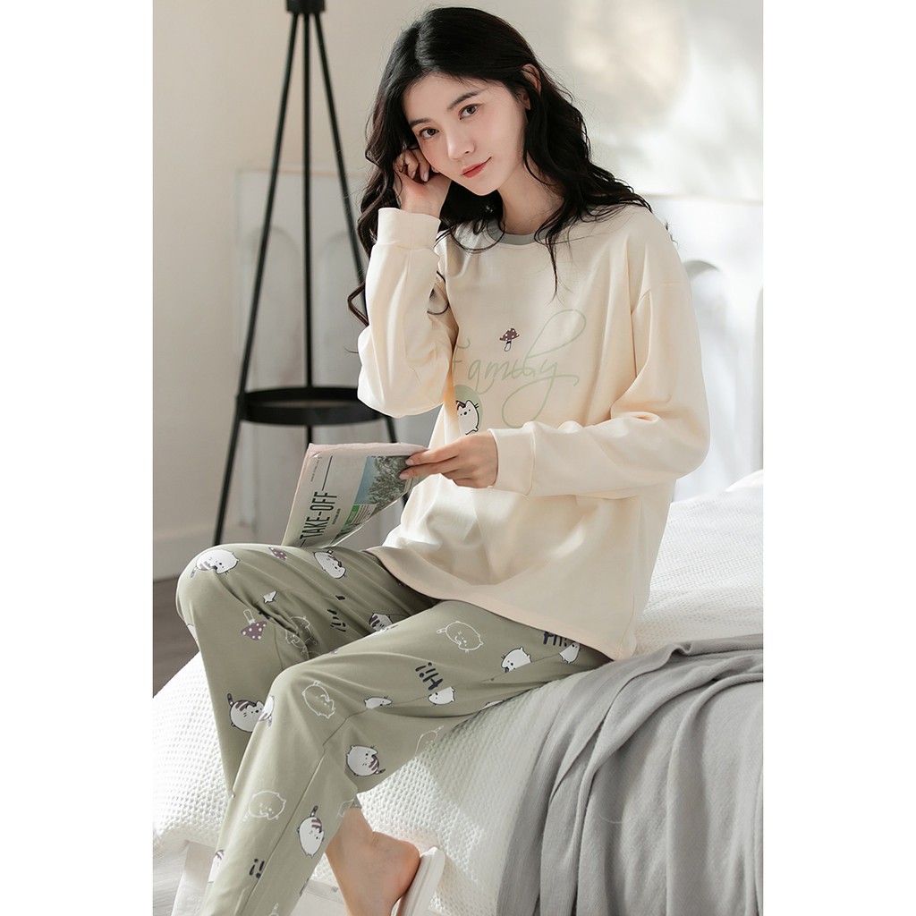 Đồ mặc nhà nữ thu đông chất cotton mịn đẹp - MH5111 | BigBuy360 - bigbuy360.vn