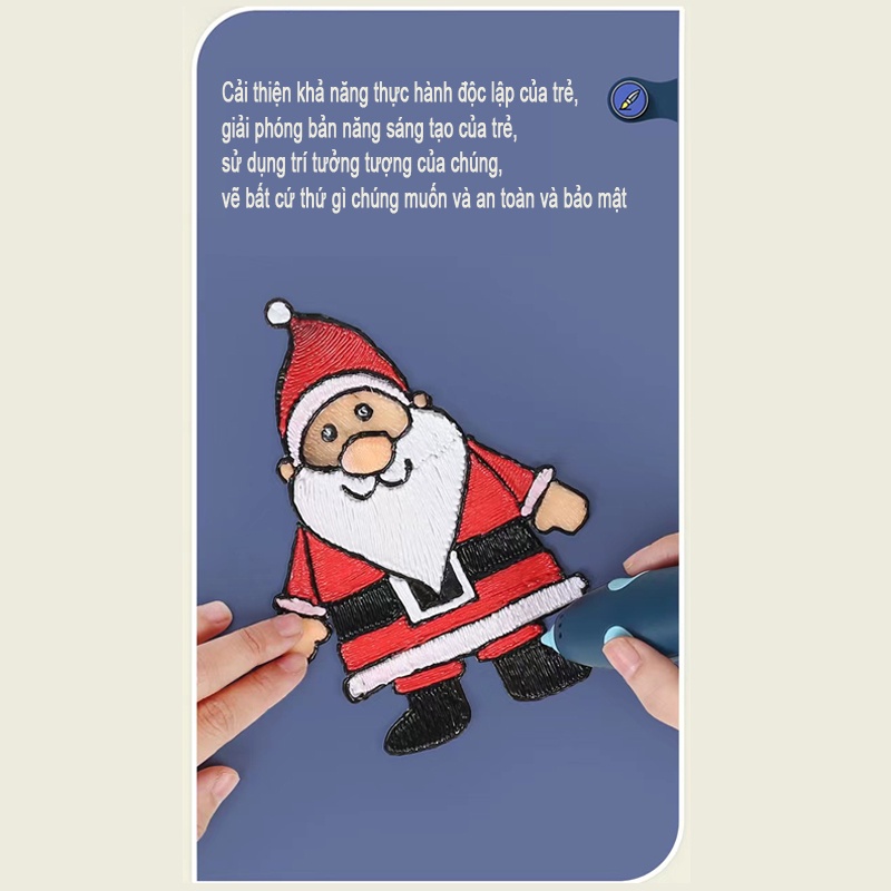 🖌Kho Sẵn Sàng🖌 Bộ Bút Vẽ 3D Không Dây Dùng Vẽ Tranh DIY Dành Cho Trẻ Em