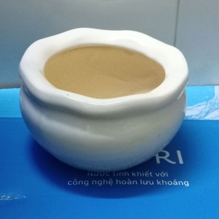 Chậu Sứ Miệng Bèo để bàn - KT: R.12 x C.7 x Đ.7.5cm
