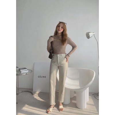 Áo len gân dài tay xoắn ngực AL-6623-1, áo len kiểu, áo len nữ cutout ngực | BigBuy360 - bigbuy360.vn