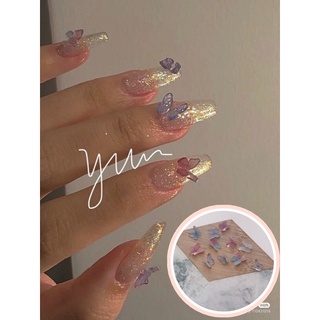 Hũ trang trí móng nail - 10 con bướm mix / charm bướm hot nail