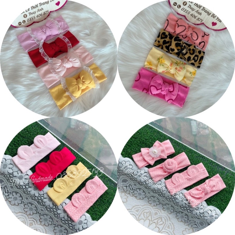 TURBAN CHO BÉ GÁI RẺ ĐẸP SÀNH ĐIỆU - TUBAN, BĂNG ĐÔ CHẤT COTTON MỀM MỊN DÀNH CHO BÉ GÁI 0-24M