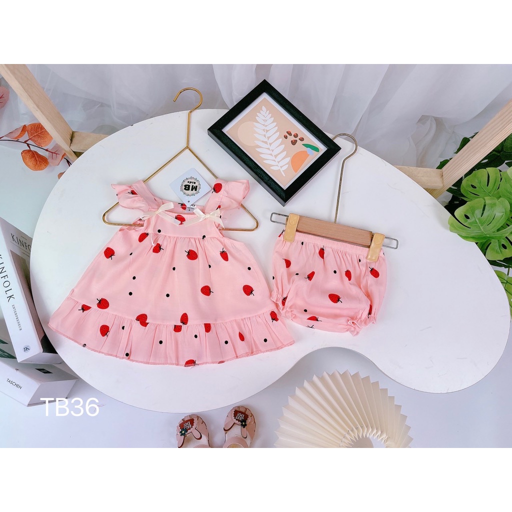 set áo 2 dây bánh bèo quần chip bo