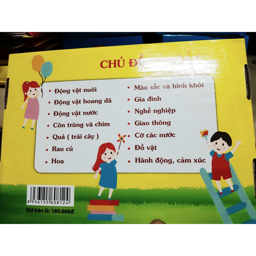 Bộ thẻ học thông minh Flash Card 14 chủ đề khác nhau loại to 15x21cm, giấy dày đẹp bo 4 góc an toàn, dễ dàng tráo tỉe