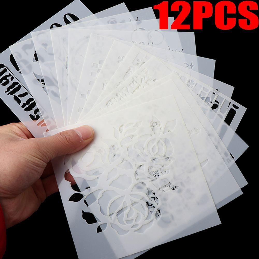 UPSTOPVN Set 12 Khuôn Cắt Giấy Dùng Để Trang Trí Thiệp Đa Năng Tiện Dụng