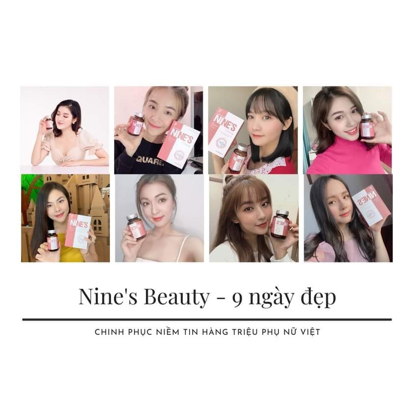 [Chính Hãng] Viên uống trắng da toàn thân Nine's Beauty Chống lão hóa Giảm Nếp Nhăn mờ nám tàn nhang Nines Dược Phan An | BigBuy360 - bigbuy360.vn