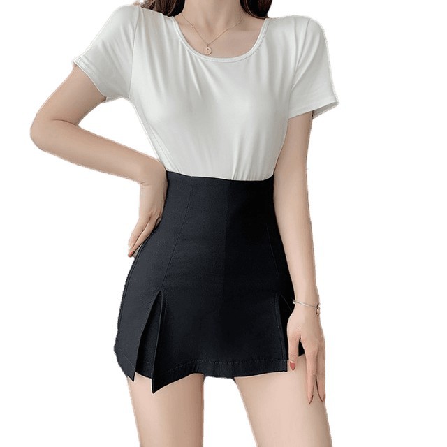 Quần short váy cạp cao, quần váy dáng a cạp liền Q308 | BigBuy360 - bigbuy360.vn