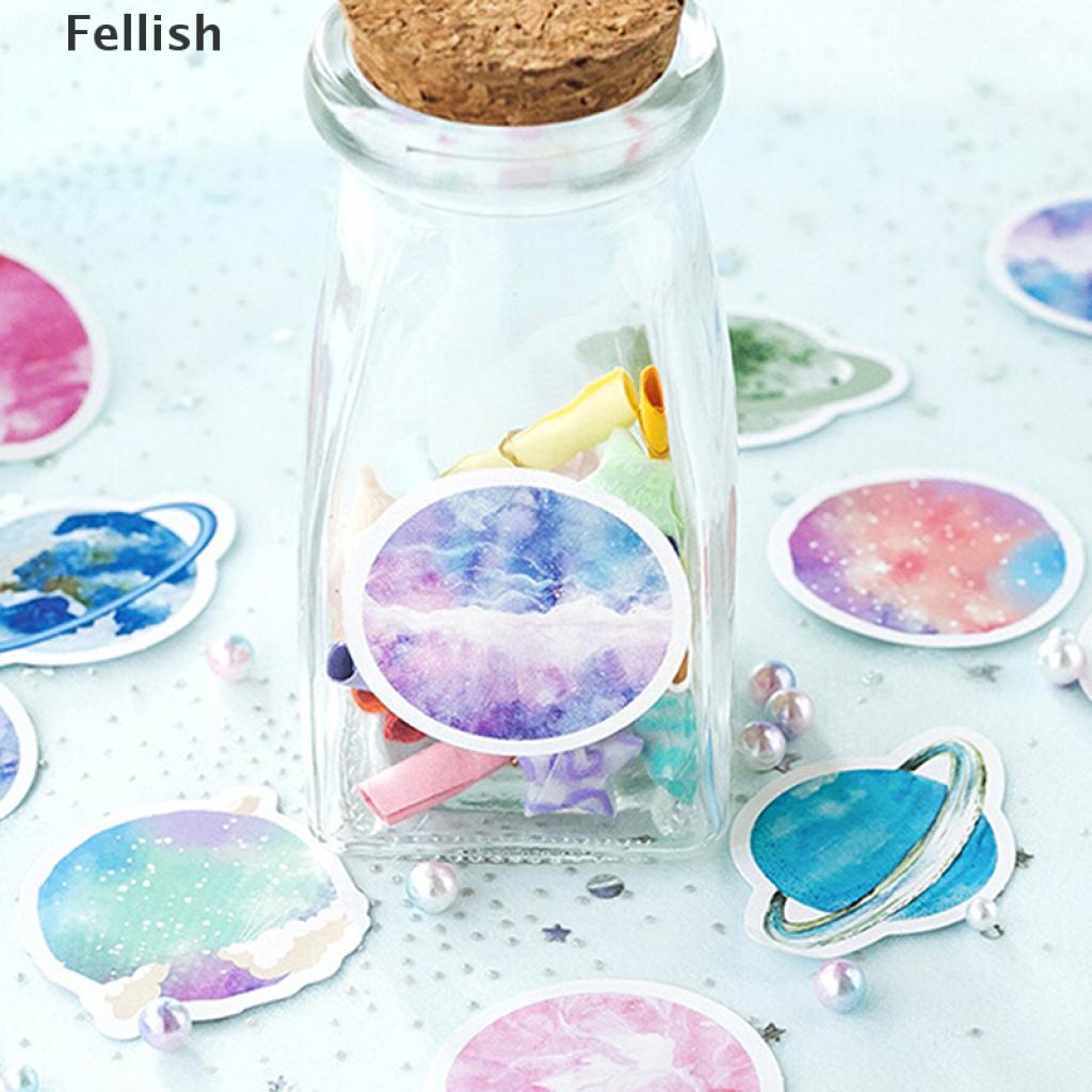 [Fellish] 45Pcs/box beautiful planet stickers scrapbooking diary DIY notebook decor 436VN