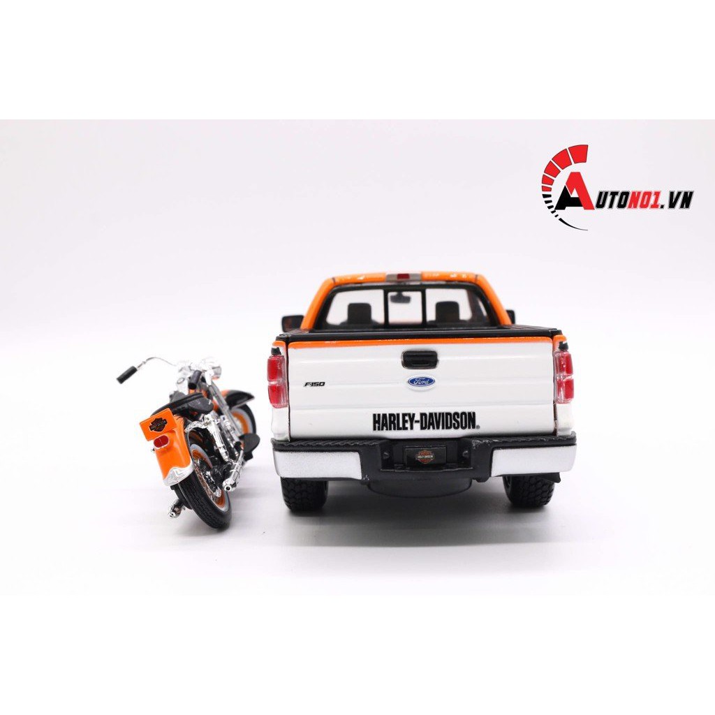 MÔ HÌNH HARLEY FORD F-150 PICKUP W/ FLH DUO GLIDE 1:24 MAISTO 1030