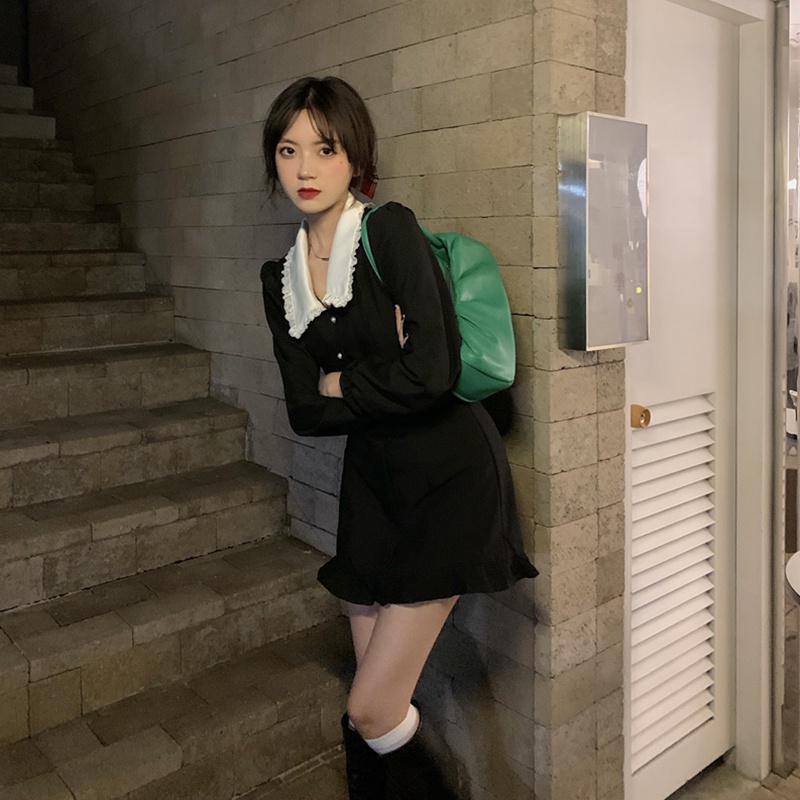 Chân váy ZHELIHANGFEI màu đen đơn giản thời trang