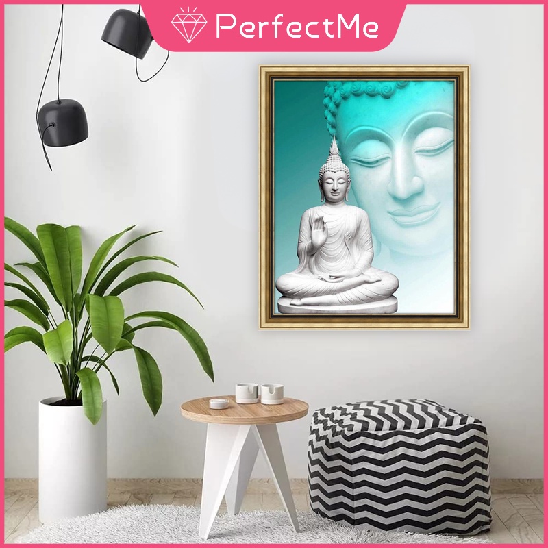 Tranh ĐíNh Đá 5D HìNh PhậT Trang Trí PhòNg KháCh 40x50cm