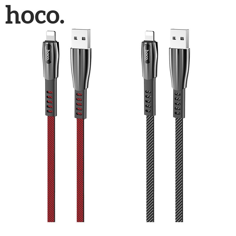 [CHÍNH HÃNG] Dây Cáp Sạc Nhanh HoCo Dây Kim Loại Bền Bỉ Có Đèn Led Báo BH 1 đổi 1 (iphone,type c)