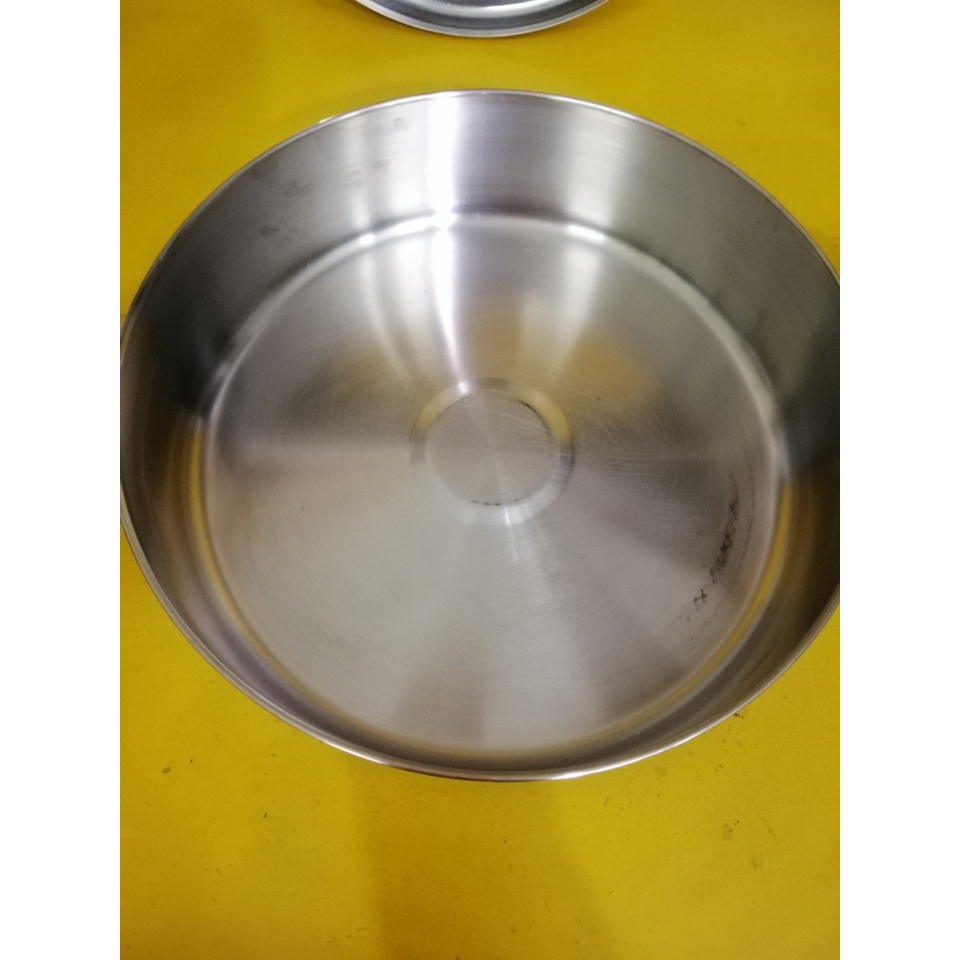 Nồi lẩu (chảo) inox nội địa Nhật, size 24cm, cao 6cm (343), dùng được bếp từ