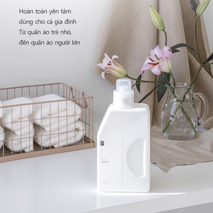 Nước Giặt Quần Áo Gốc Thực Vật Hương Lily Saengong Can 1.5L - K2V Shop