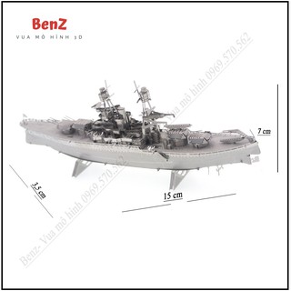 Mô hình 3D kim loại thuyền chiến uss Azizona - Mô hình lắp ráp kim loại 3d thuyền chiến