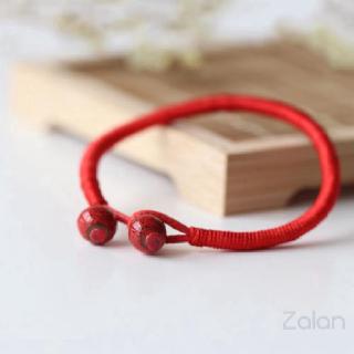 Vòng tay sứ dây đỏ đính hạt may mắn cho nam nữ thích hợp làm quà tặng