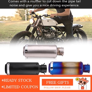 Motorcycle Exhaust Muffler Tailpipe Tail Pipe Tip Stainless Steel Universal