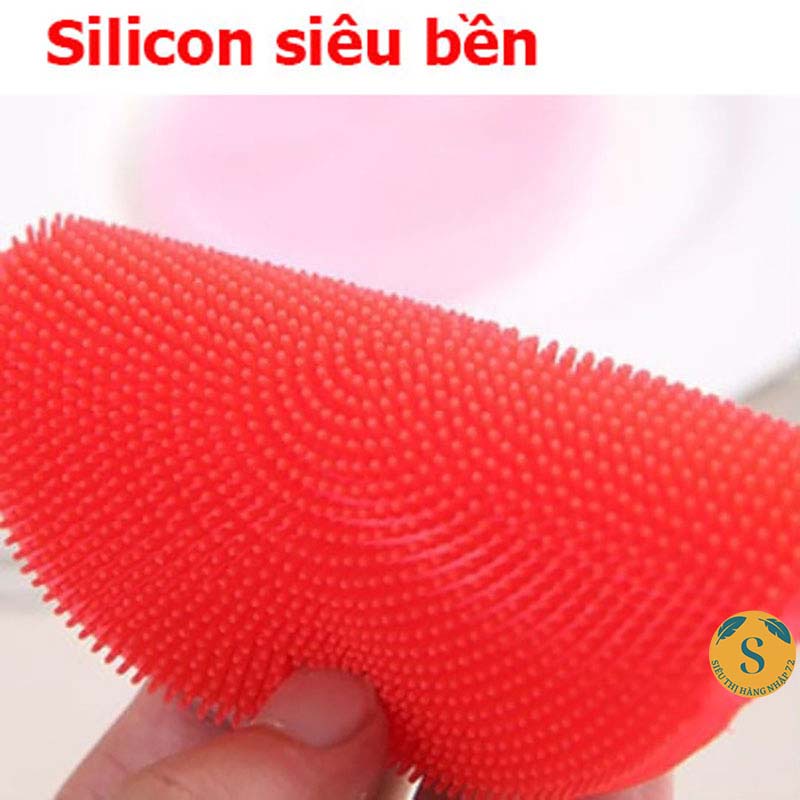 Miếng Rửa Bát, Chén, Xoong Nồi Silicon Có Móc Treo Tiện Dụng [RỬA BÁT SILICON]