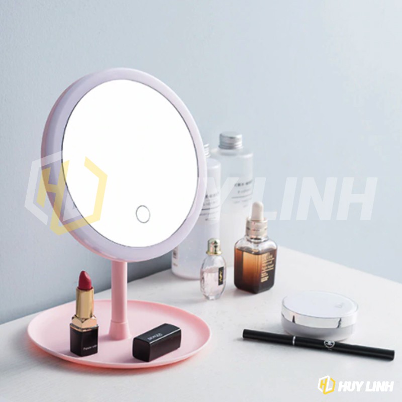 Gương trang điểm đèn led 3 chế độ sáng tắt mở cảm ứng - Sử dụng điện sạc Led Makeup Light Mirror 3 Mode HL236