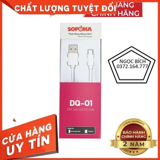Cáp sạc sopoka dq01 chân micro usb chính hãng dây 1m