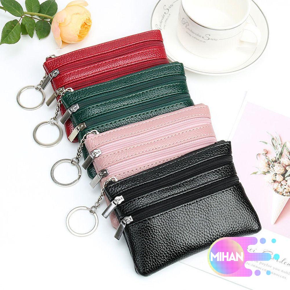 Ví da mini có móc khóa thời trang cho nữ