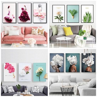 [HCM] Bộ 3 Tranh canvas giá xưởng-Tặng kèm đinh đa năng không cần khoan tường-Tranh treo tường đẹp thiết kế theo yêu cầu