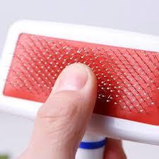 LƯỢC CHẢI LÔNG THÚ CƯNG TRẮNG CHẤM BI