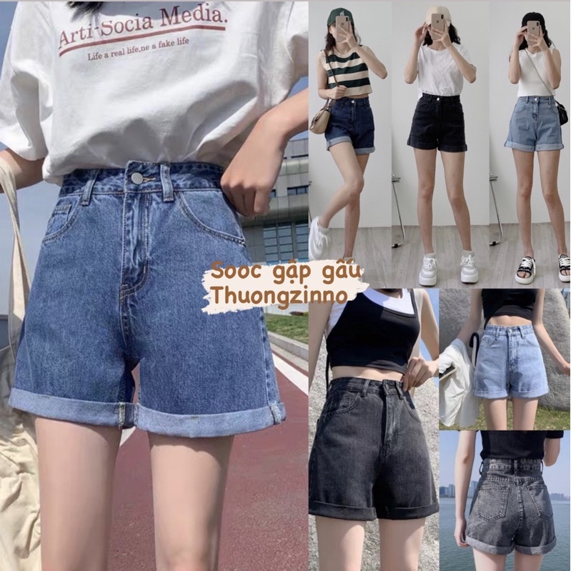 [Ảnh thật/Video]Quần sooc nữ sẵn gấu hàng đẹp chất lượng Quần đùi basic Hàn Quốc