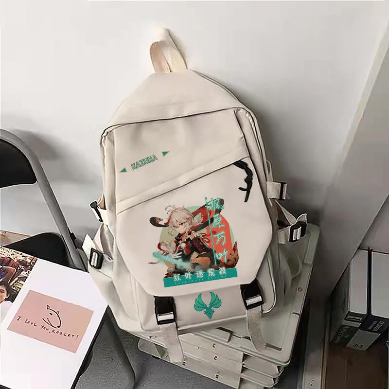 Balo Đi Học Trọng Lượng Nhẹ In Hình Eula Arataki Itto Raiden Shogun shadow Ganyu Albedo Dễ Thương