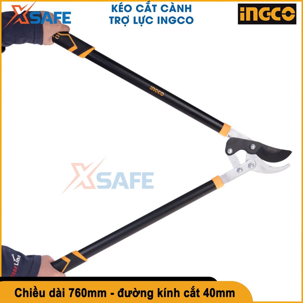 Kéo cắt cành cộng lực INGCO HLT7401 760mm, thép carbon xử lý nhiệt, sơn chống gỉ, kìm cắt cành [XSAFE][CHÍNH HÃNG]