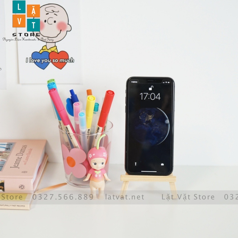 Giá đỡ điện thoại, giá đỡ iPad bằng gỗ phong cách RETRO, kẹp điện thoại iPhone, Samsung.