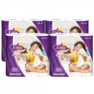 Khăn giấy đa năng 2 lớp E'mos (100 tờ)