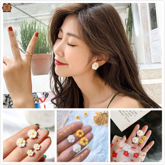 Khuyên Tai Nữ Hình Hoa Cúc Thời Trang