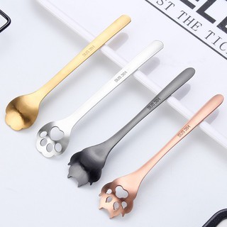 Thìa Cà Phê Thép Không Gỉ 304 Hình Bàn Chân Chó / Mèo