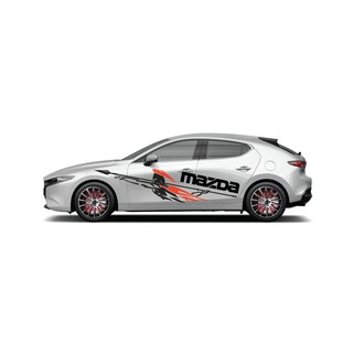 Decal tem dán sườn xe Mazda 3- AutoPlaza tem thiết kế riêng theo từng đơn đặt của khách hàng