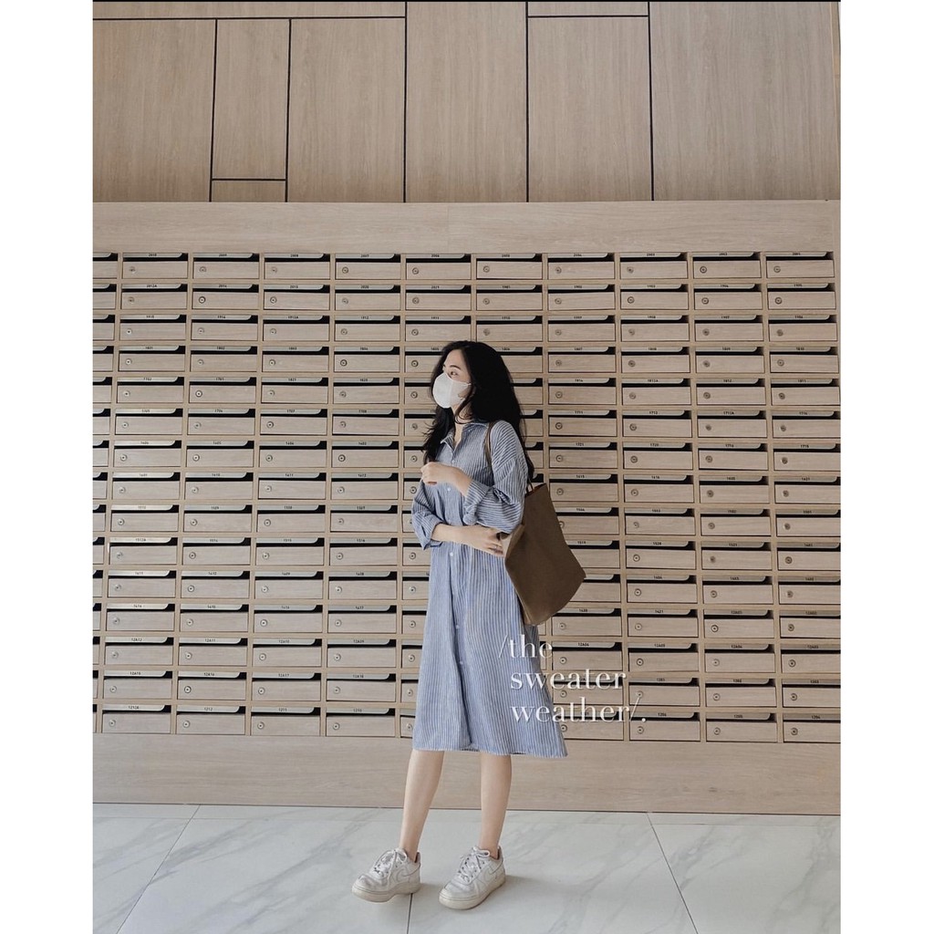 Váy Sơ Mi Nữ Dài Tay Kẻ Caro - BaoBao.Clothing [FREESHIP] -  Đầm khuy cài dáng dài qua gối thiết kế đơn giản | BigBuy360 - bigbuy360.vn