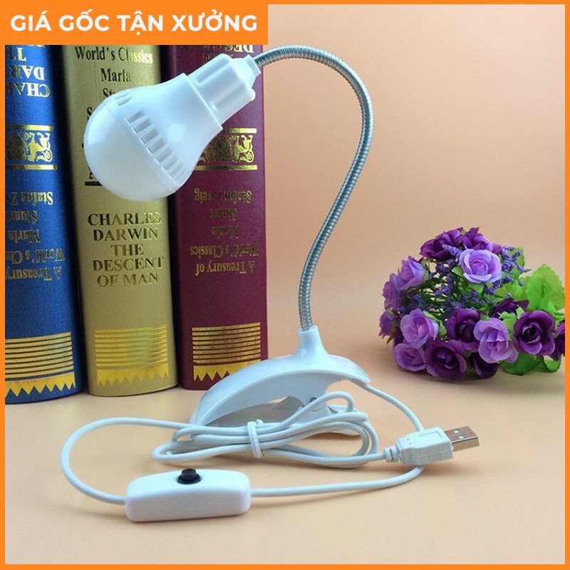 Đèn Ngủ 💗FREESHIP💗Đèn Led Kẹp Bàn Mini Tiết Kiệm Điện Cắm USB W00757 Đọc Sách Báo, Dây 1m2 - VIDEO THỰC TẾ