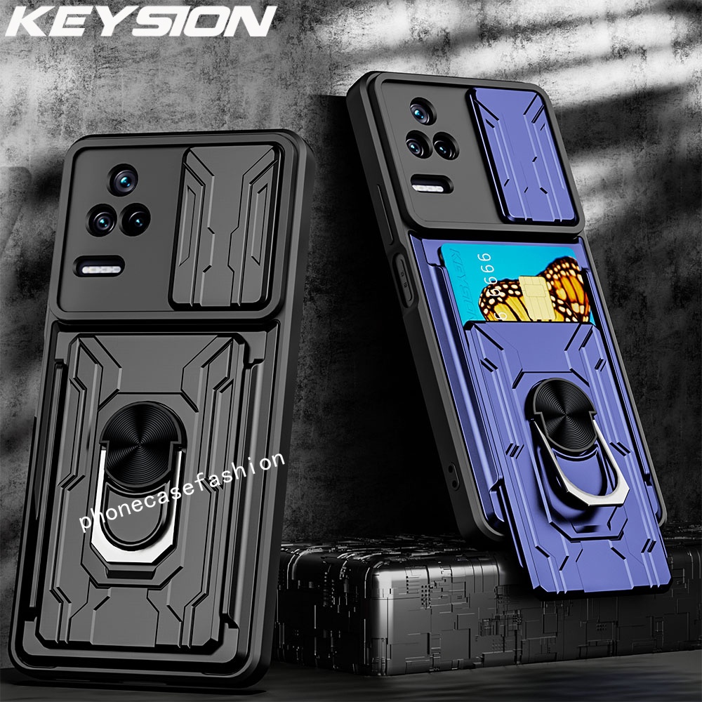 Ốp Điện Thoại Cứng Kiểu Giáp Chống Sốc Kèm Giá Đỡ Nhẫn Sang Trọng Cho Xiaomi poco F5 pro F4 GT F4GT X5 pro 5G