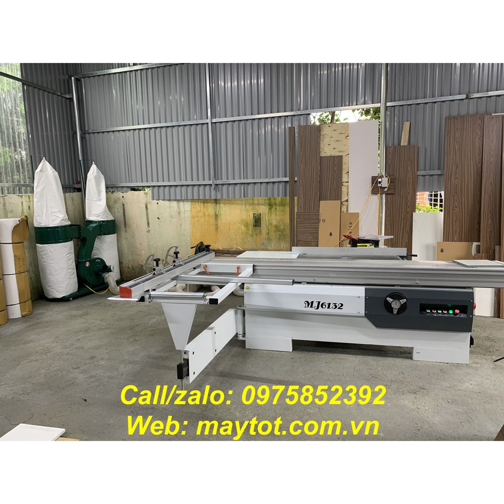 Máy cưa bàn trượt MJ6132 + máy hút bụi 3kW