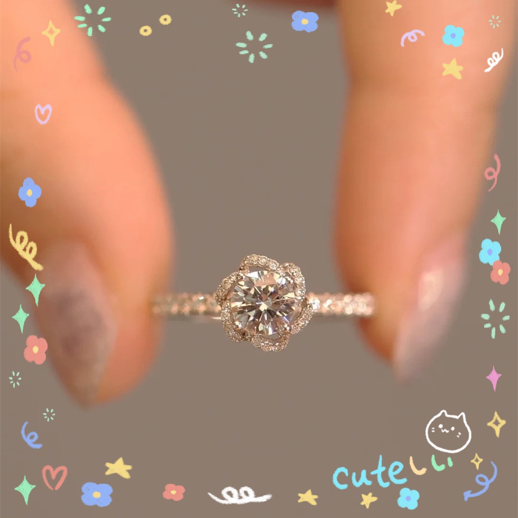 ※NOON※Pháp cá tính nở giả mosain khoan khảm nhẫn