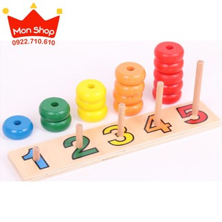 Giáo cụ Montessori - Bảng học số và lượng