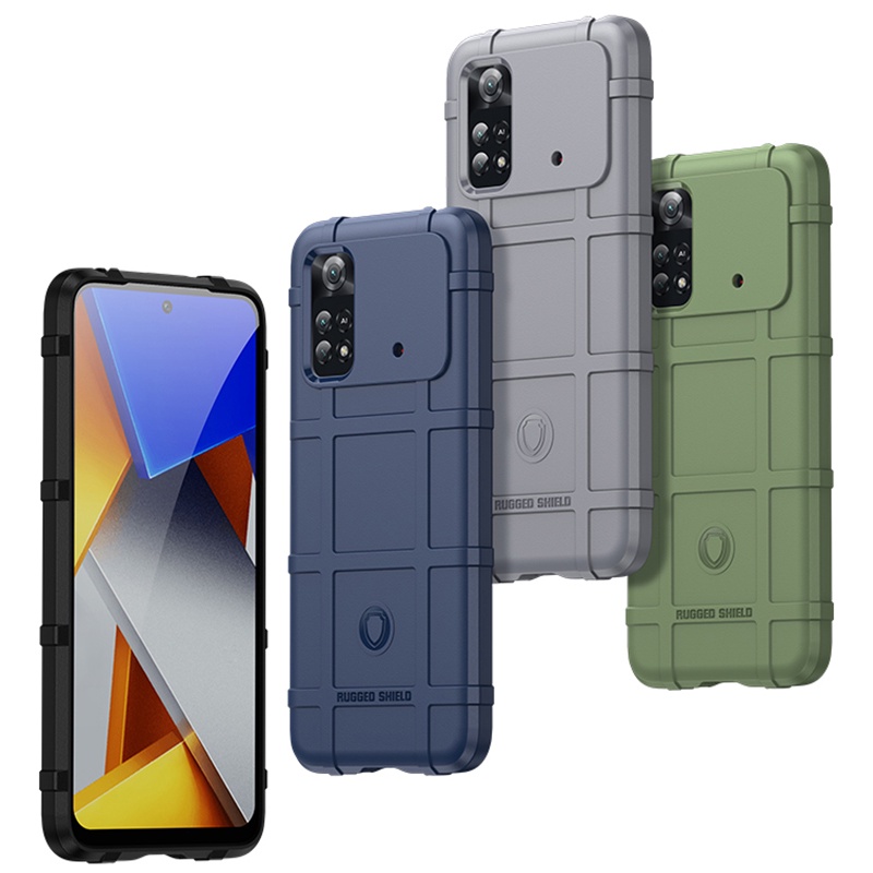 Dành cho Xiaomi Poco M4 Pro 4G Full Cover Hybrid Rugged Shield Vỏ giáp chống sốc