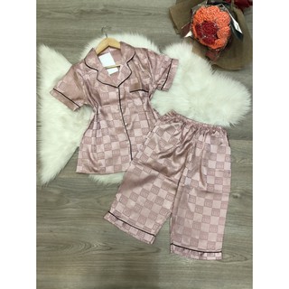 Bộ lững pijama vải gấm mặc nhà siêu sang