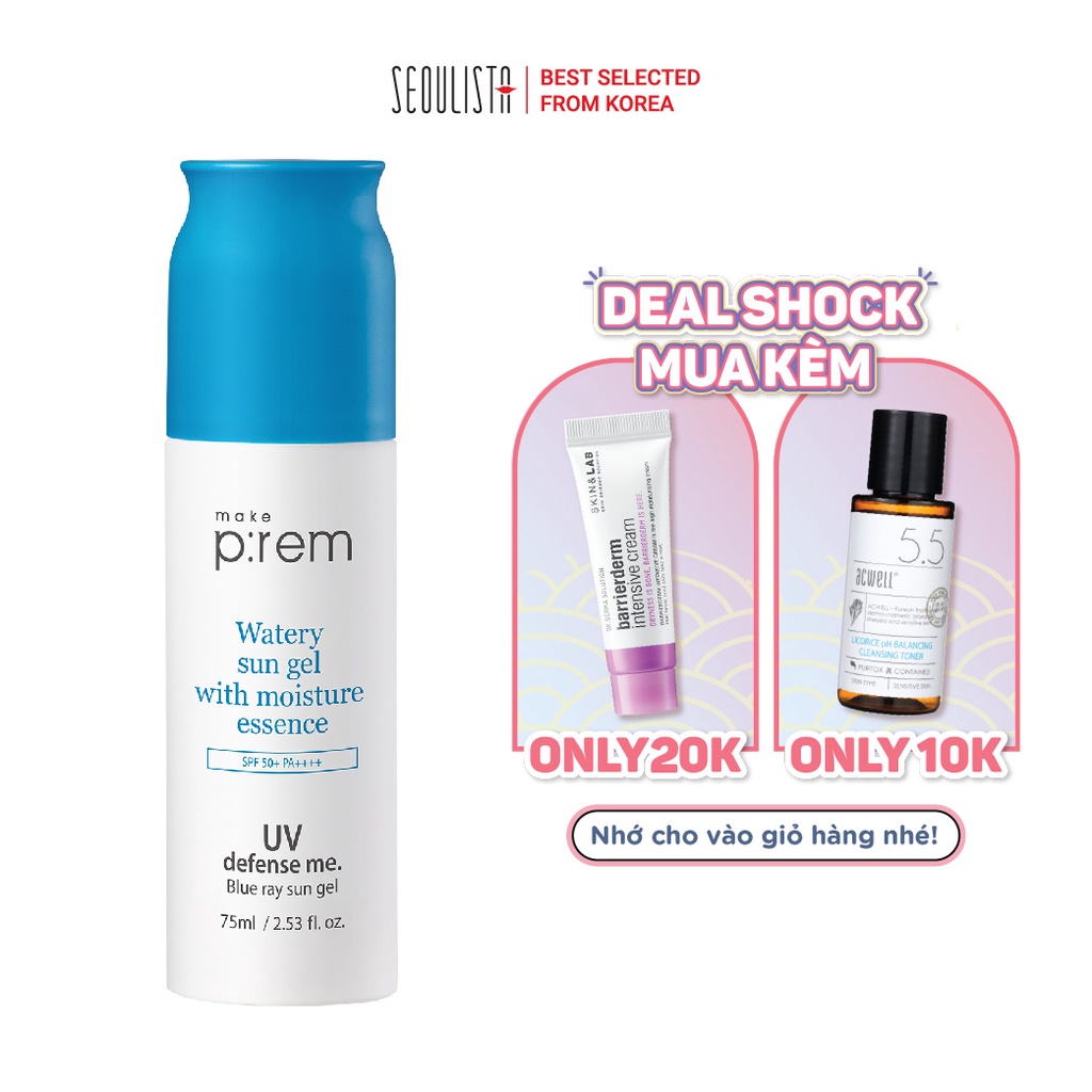 Kem chống nắng dạng gel Make P:rem UV defense me. Blue Ray Sun Gel