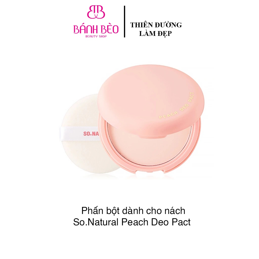 Phấn bột khô giảm hôi nách Peach Deo Pact So'Natural 10g