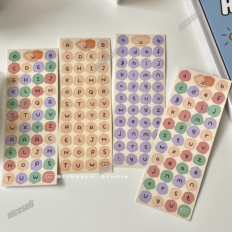 Nhãn Dán Chữ Nhiều Màu Sắc Trang Trí Sổ Tay DIY