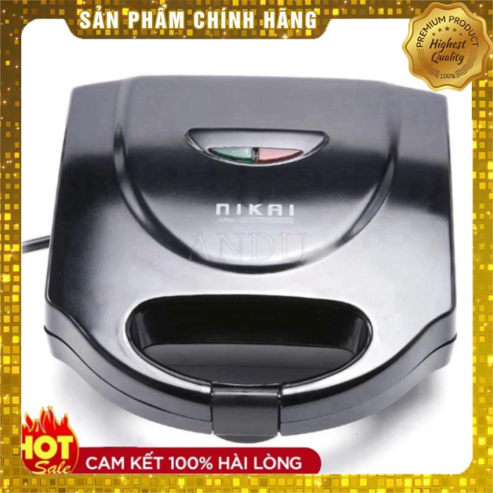 Máy Kẹp Nướng Bánh Mì NIKAI, Ép Bánh Sandwich, Rán Trứng, Làm Đồ Ăn Sáng, Nướng Thịt 2 Mặt Đa Năng 💖 LKY Mart