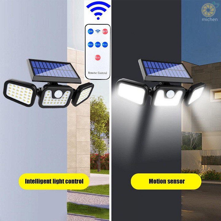 Đèn Led Cảm Biến Chuyển Động Hồng Ngoại Sử Dụng Năng Lượng Mặt Trời Gắn Tường Xoay Linh Hoạt